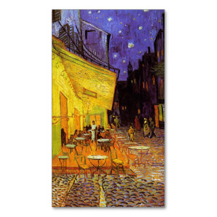 Vincent Van Gogh Cafe Terrace vid nattkonst Visitkortmagnet