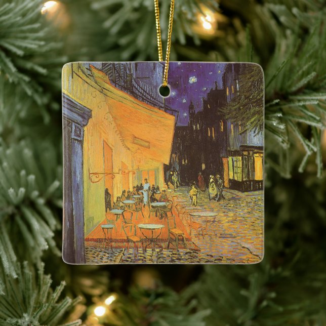 Vincent van Gogh - Caféterrassen om natten Julgransprydnad Keramik (Träd)