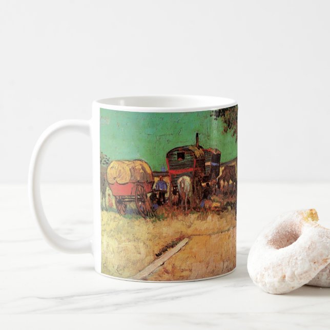 Vincent van Gogh - Campment of Gypsies Caravans Kaffemugg (Med munk)