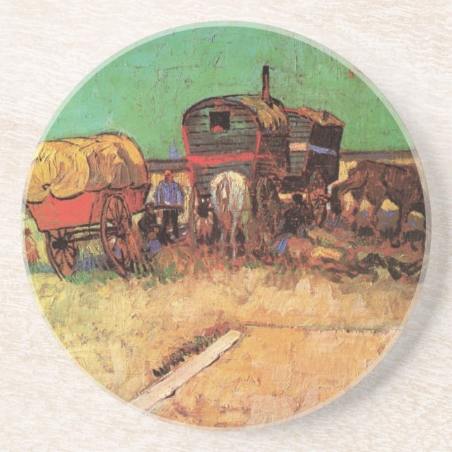 Vincent van Gogh - Campment of Gypsies Caravans Underlägg (Framsidan)