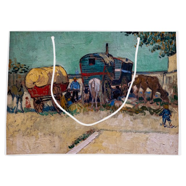 Vincent Van Gogh - Caravans, zigenarlägret nära Ar (Framsidan)