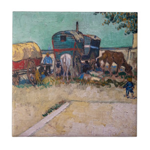 Vincent Van Gogh - Caravans, zigenarlägret nära Ar Kakelplatta