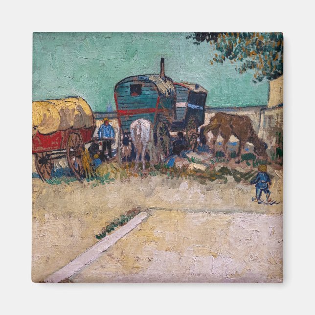 Vincent Van Gogh - Caravans, zigenarlägret nära Ar Magnet (Framsidan)