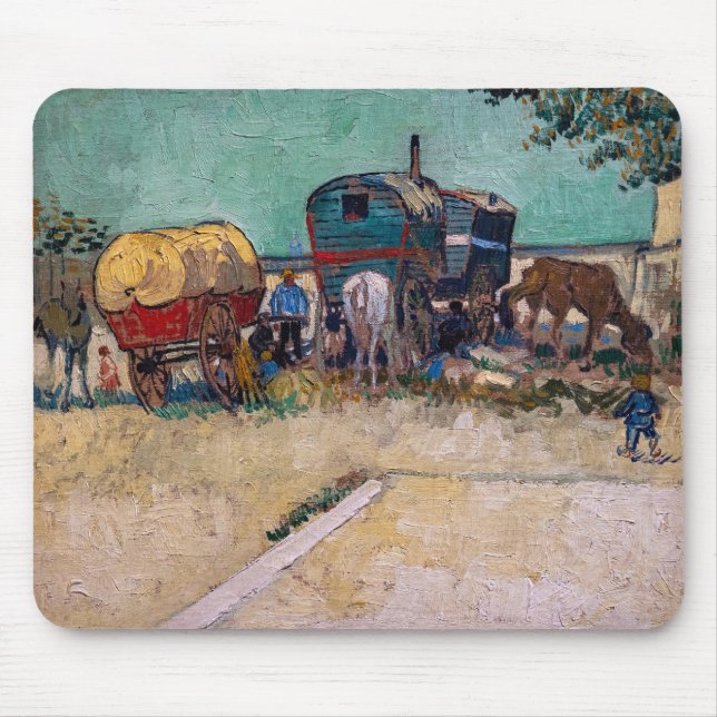 Vincent Van Gogh - Caravans, zigenarlägret nära Ar Musmatta (Framsidan)