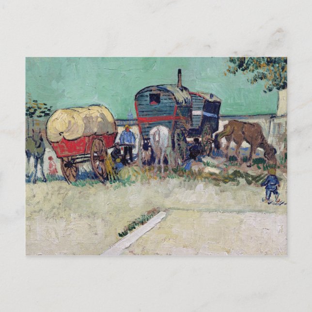 Vincent van Gogh | Caravans, zigenarlägret Vykort (Framsida)
