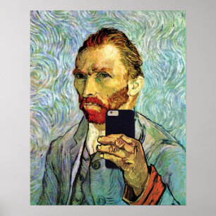 Vincent Van Gogh Cellphone Selfie Självporträtt Poster