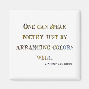 Vincent Van Gogh citationstecken Magnet