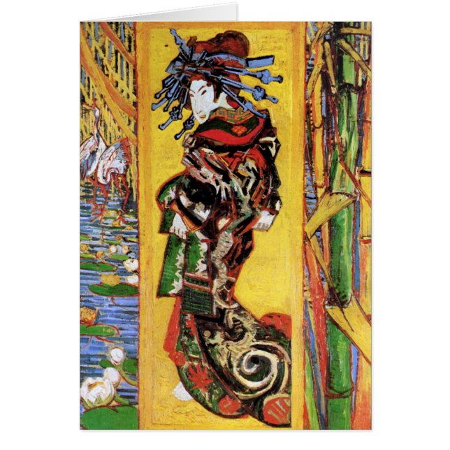 Vincent Van Gogh - Courtesan - Japanska Geisha Hälsningskort (Framsidan)