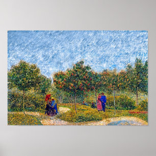 Vincent Van Gogh - Courting Par in Park Poster