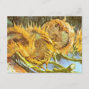 Vincent Van Gogh - cut Sunflowes GC Vykort