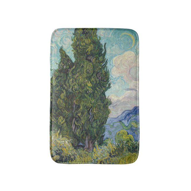 Vincent van Gogh - Cypresses Badrumsmatta (Framsidan (Vertikal))