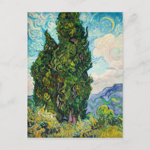 Vincent Van Gogh Cypresses Fine Art Vykort