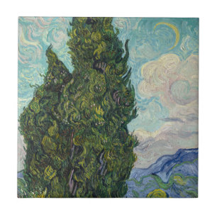 Vincent van Gogh - Cypresses Kakelplatta