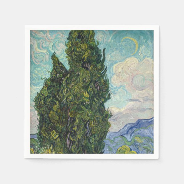 Vincent van Gogh - Cypresses Pappersservett (Framsidan)