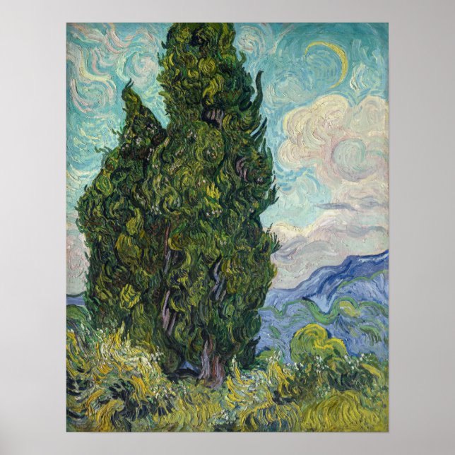 Vincent van Gogh - Cypresses Poster (Framsidan)