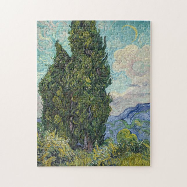 Vincent van Gogh - Cypresses Pussel (Vertikal)