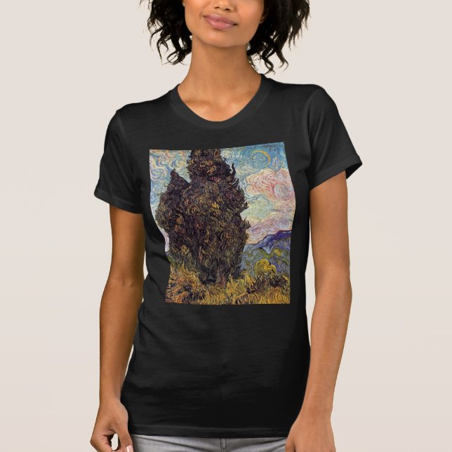 Vincent Van Gogh - Cypressträd Konstträd Älskare Tee (Framsida)