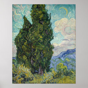 Vincent van Gogh - Cypressträd Poster