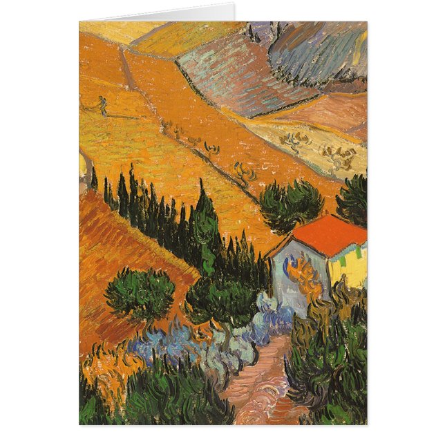 Vincent van Gogh - Dal med plogman Hälsningskort (Framsidan)