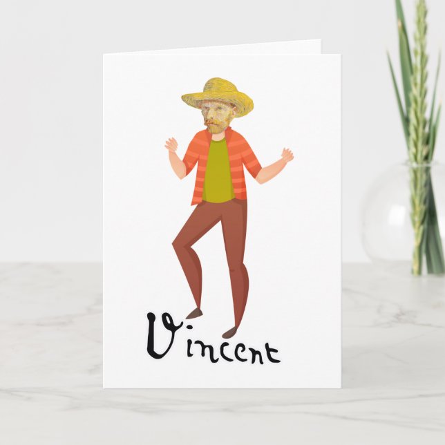 Vincent Van Gogh Dancing Tack Kort (Framsida)