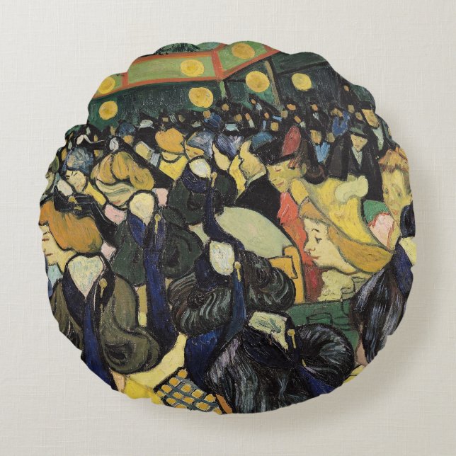 Vincent Van Gogh | dansstället på Arles, 1888 Rund Kudde (Framsidan)