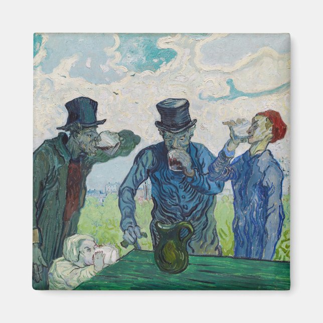 Vincent van Gogh - De dryckare, efter Daumier Magnet (Framsidan)