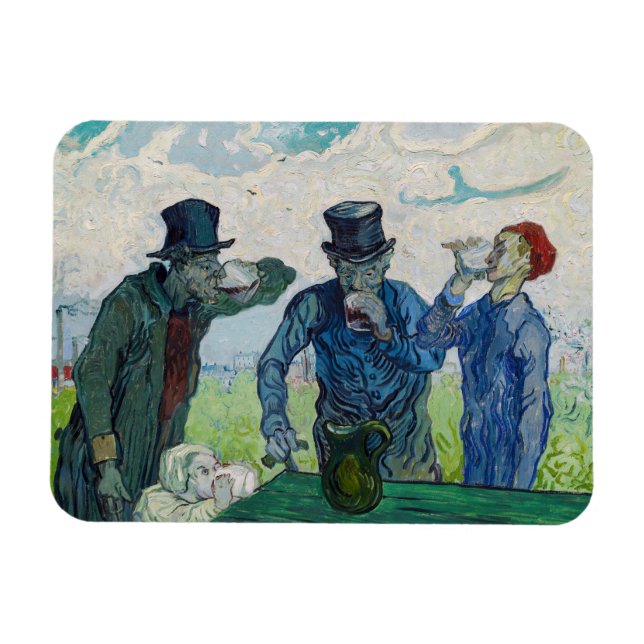 Vincent van Gogh - De dryckes, efter Daumier Magnet (Horisontell)
