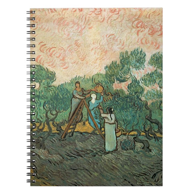 Vincent Van Gogh | de olivgröna pickersna som Är Anteckningsbok (Framsidan)