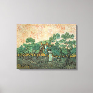 Vincent Van Gogh de olivgröna pickersna som Är Canvastryck