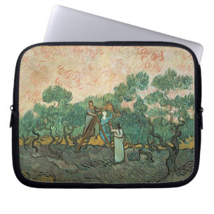 Vincent Van Gogh de olivgröna pickersna som Är Laptop Fodral