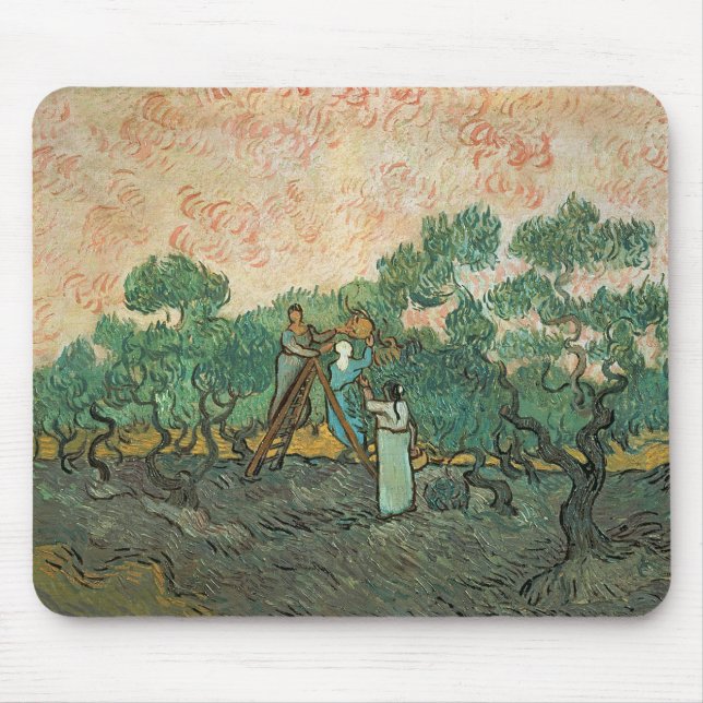 Vincent Van Gogh | de olivgröna pickersna som Är Musmatta (Framsidan)