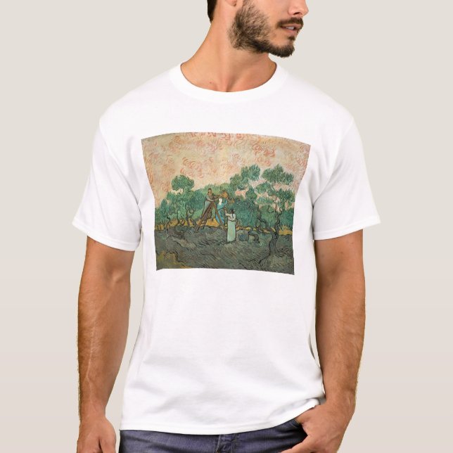 Vincent Van Gogh | de olivgröna pickersna som Är T-shirt (Framsida)