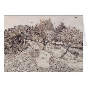 Vincent Van Gogh   de olivgröna träden Hälsningskort