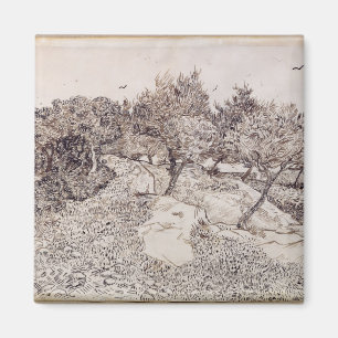 Vincent Van Gogh de olivgröna träden Magnet