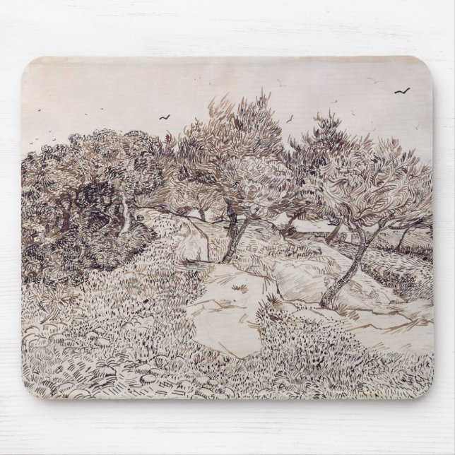 Vincent Van Gogh | de olivgröna träden Musmatta (Framsidan)