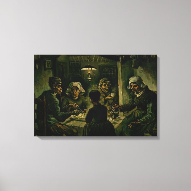 Vincent van Gogh - De potatisätarna Canvastryck (Framsida)