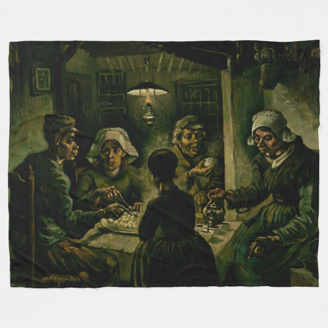 Vincent van Gogh - De potatisätarna Fleecefilt (Framsidan (Horisontell))