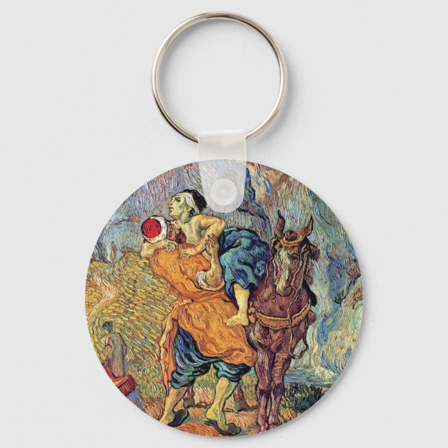 Vincent Van Gogh - Den barmhärtige samariten - Fin Nyckelring (Framsida)