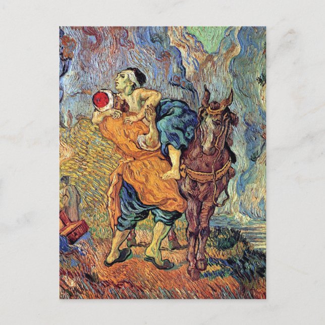Vincent Van Gogh - Den barmhärtige samariten - Fin Vykort (Framsida)