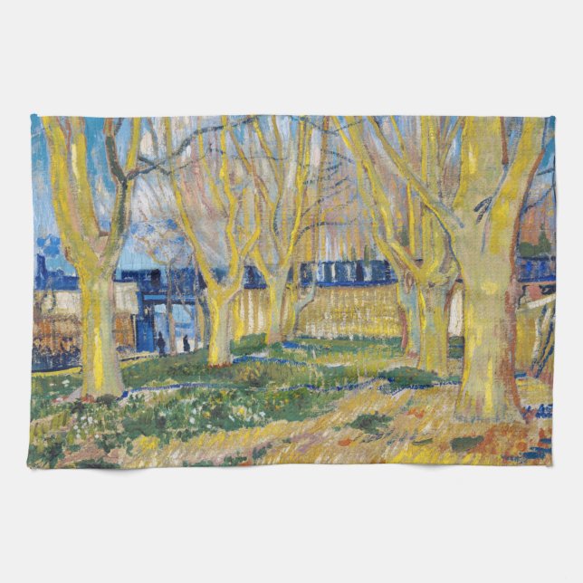 Vincent van Gogh - Den Blå Tåget Kökshandduk (Horisontell)