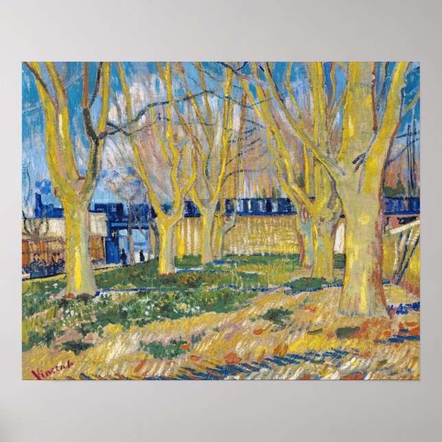 Vincent van Gogh - Den Blå Tåget Poster (Framsidan)