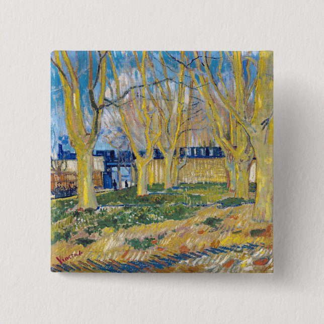 Vincent van Gogh - Den blåa tåget Knapp (Framsida)