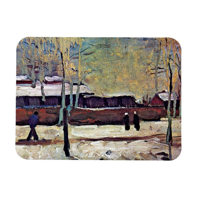 Vincent Van Gogh - Den gamla järnvägsstationen i E Magnet (Horisontell)