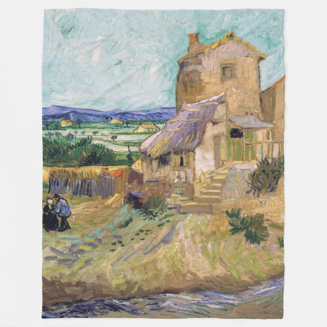 Vincent van Gogh - Den Gamla Kvarnen Fleecefilt (Framsidan)
