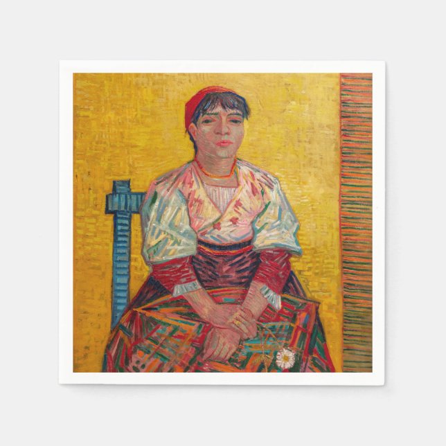 Vincent Van Gogh - den italienska kvinnan Pappersservett (Framsidan)