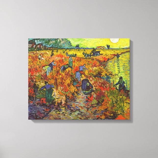 Vincent van Gogh - Den röda vingården Canvastryck (Framsida)