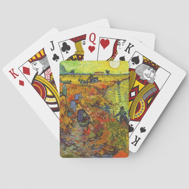 Vincent van Gogh - Den röda vingården Casinokort (Baksidan)