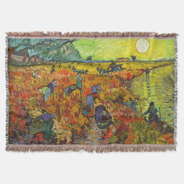 Vincent van Gogh - Den röda vingården Filt (Framsidan)