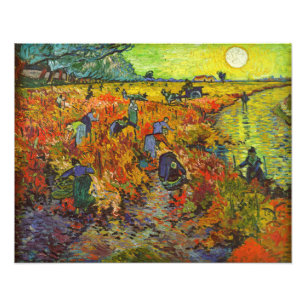 Vincent van Gogh - Den röda vingården Fototryck