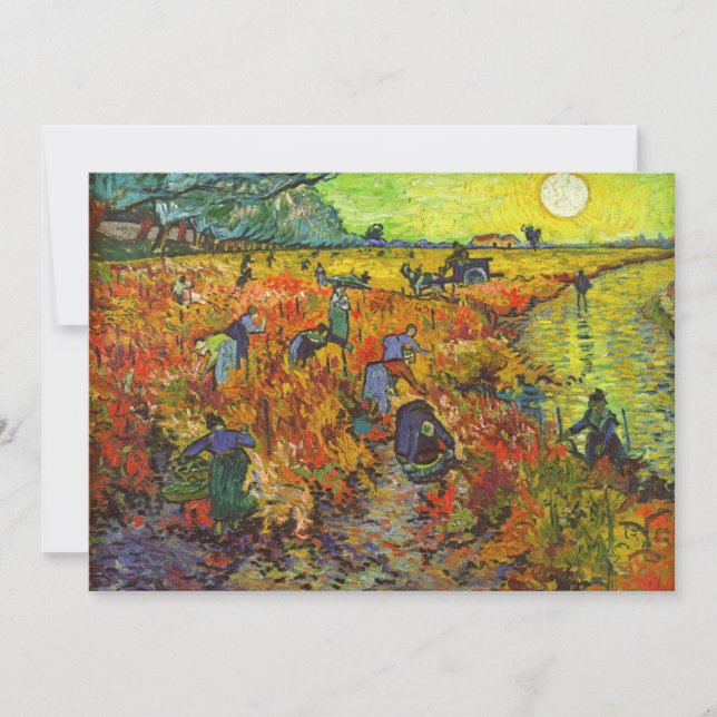 Vincent van Gogh - Den röda vingården Inbjudningar (Framsida)
